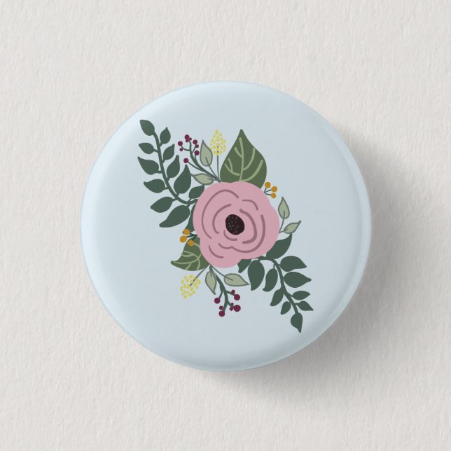 Floral Pin~! Button (Front)