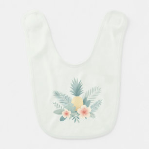 Floral Pineapple & Hawaiian Baby Bib