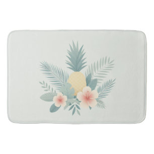 Floral Pineapple & Hawaiian Bath Mat
