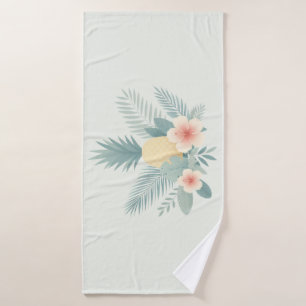 Floral Pineapple & Hawaiian Bath Towel