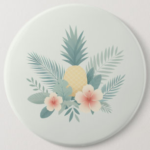 Floral Pineapple & Hawaiian Button