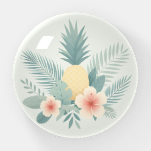 Floral Pineapple & Hawaiian Paperweight