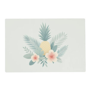 Floral Pineapple & Hawaiian Placemat