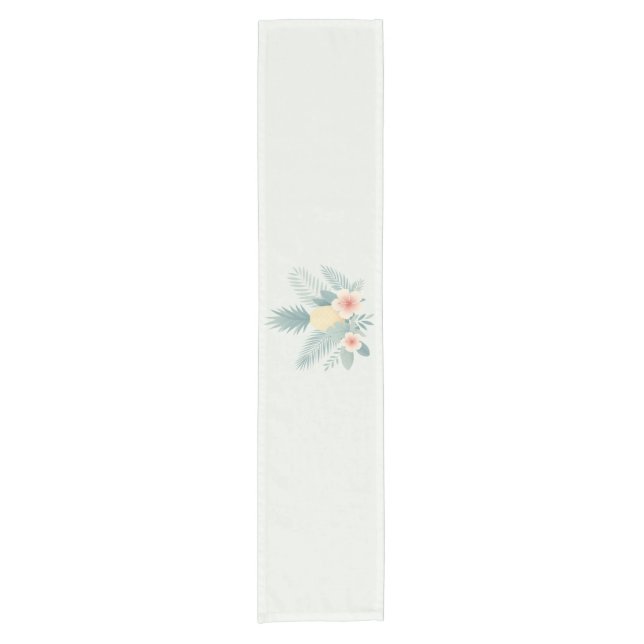 Floral Pineapple & Hawaiian Short Table Runner (Front)