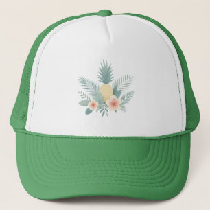 Floral Pineapple & Hawaiian Trucker Hat