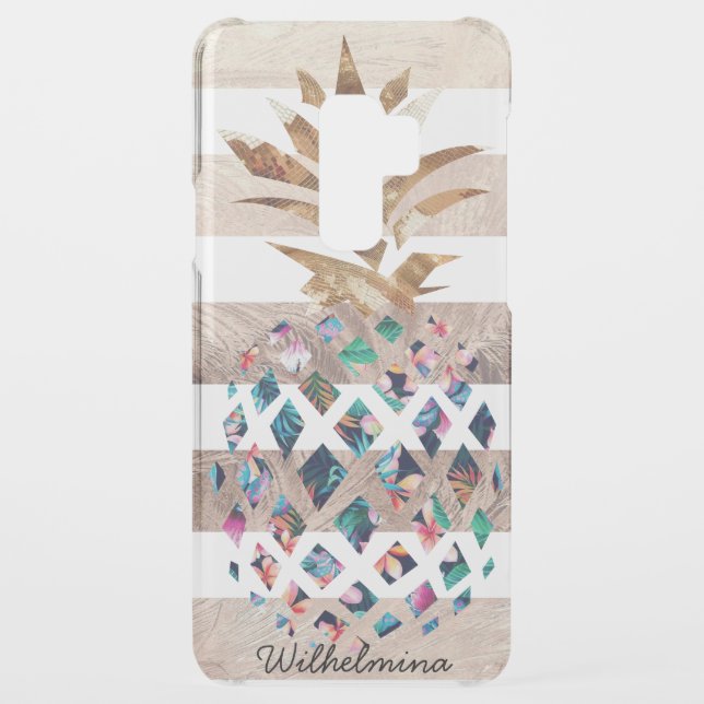 Floral Pineapple Monogram Uncommon Samsung Galaxy Case (Back)