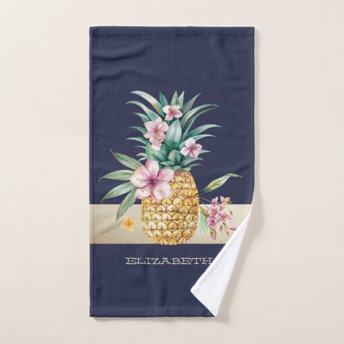 Floral PineappleStripe  Bath Towel Set