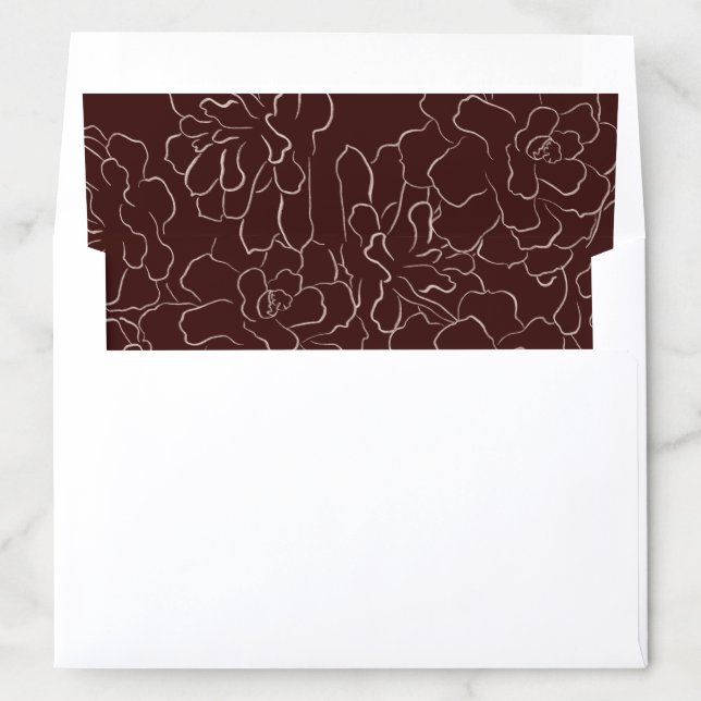 Floral Pinecone Envelope Liner (In Envelope)