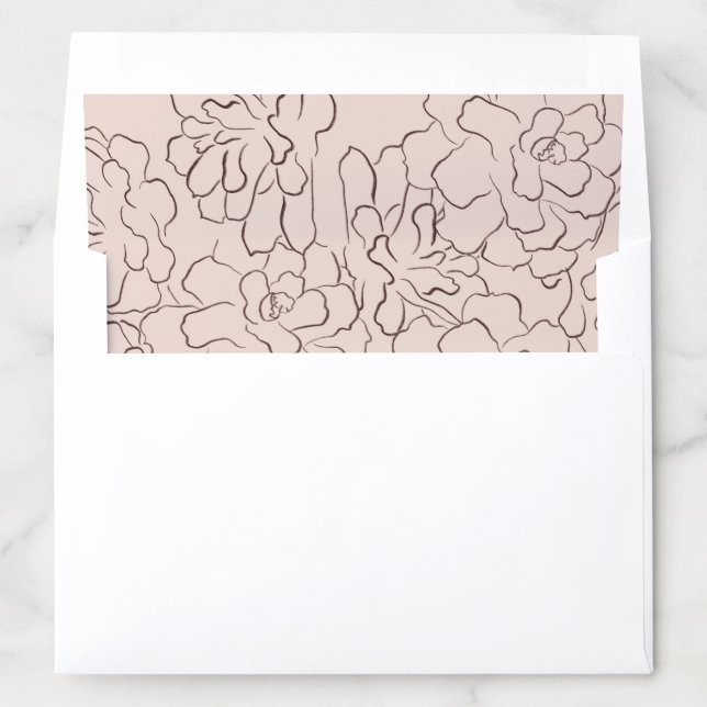 Floral Pinecone Envelope Liner (In Envelope)