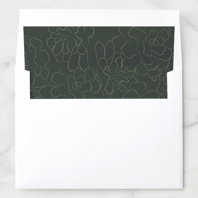 Floral Pinecone Envelope Liner (In Envelope)