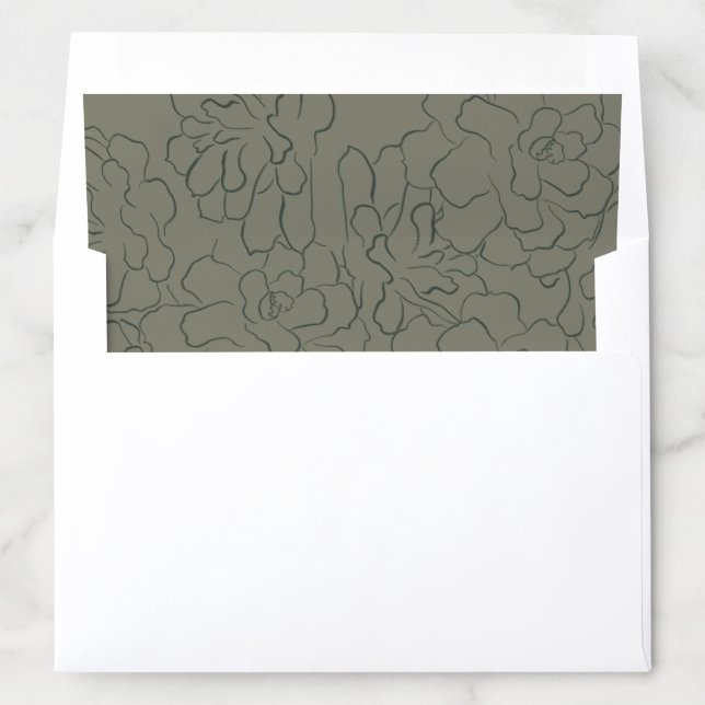 Floral Pinecone Envelope Liner (In Envelope)
