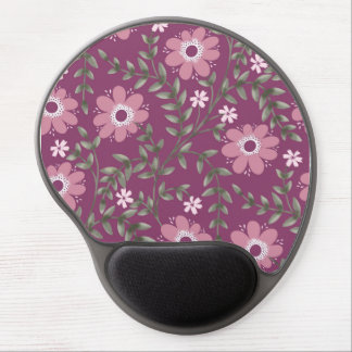 Floral Pink and White Mouse Pad