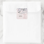 floral pink bird cage, love birds envelope seal (Bag)