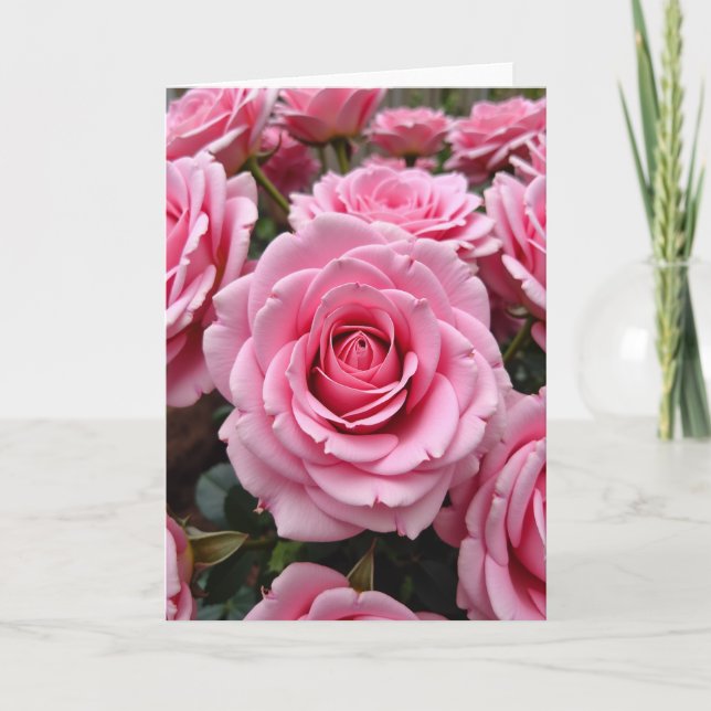 Floral Pink Bloom Art Card (Front)