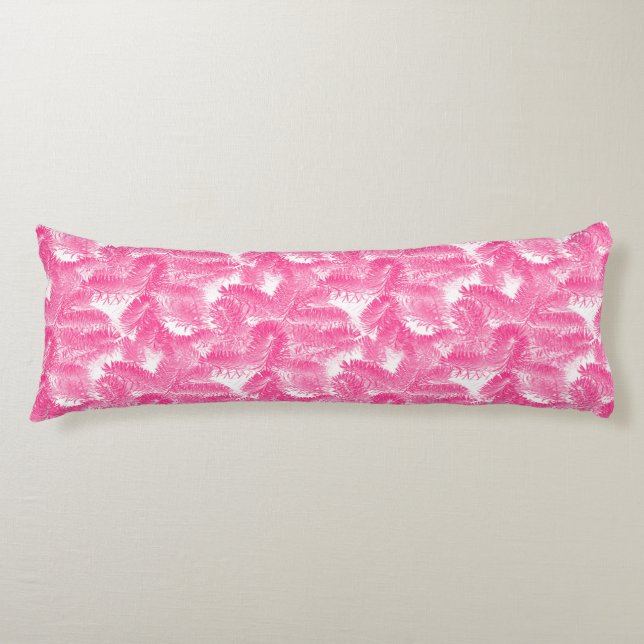 Floral Pink Body Pillow (Front)