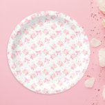 Floral Pink Bow Love Shack Baby Shower Paper Plates<br><div class="desc">Step into a world of timeless charm and tender beauty with our "Floral Pink Bow Love Shack Baby Shower Paper Plates, " where every detail whispers tales of love and nostalgia. This enchanting design evokes the essence of vintage elegance, with delicate pink bows and intricate rose floral patterns adorning the...</div>
