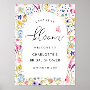 Floral Pink Bridal Shower Welcome  Poster