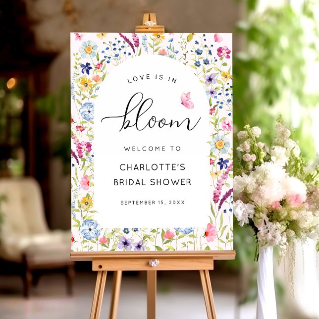 Floral Pink Bridal Shower Welcome Sign (Creator Uploaded)