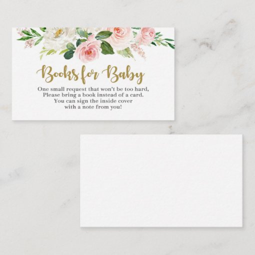 Floral pink bring a book card | Zazzle