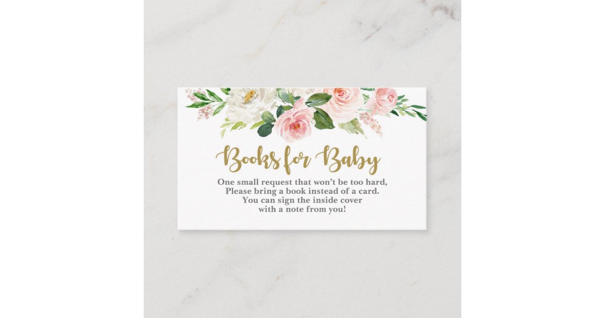 Floral pink bring a book card | Zazzle