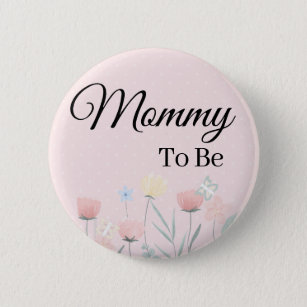 Floral Pink Butterfly Mommy To Be Pin