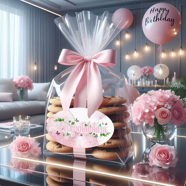 Floral Pink Congratulaions Stickers (Creator Uploaded)