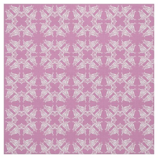 Floral pink damask patten fabric