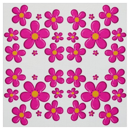 Floral pink element fabric