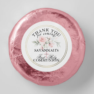 Floral Pink First Holy CommunionDessert Dipped Oreo Cookie Favors
