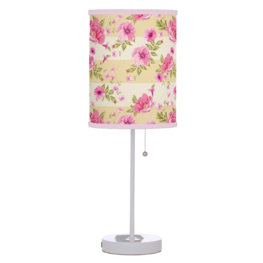 Floral Pink flower Table Lamp (Left)