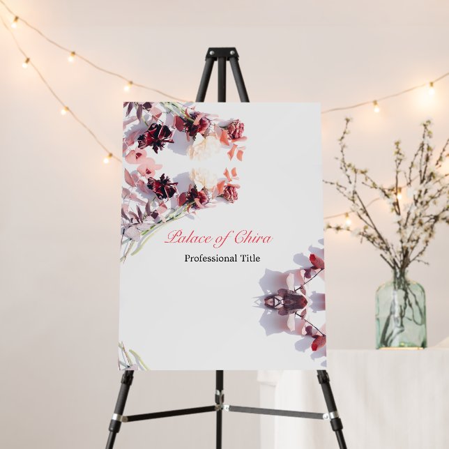 Floral Pink Foam Board (In Situ (Stand))