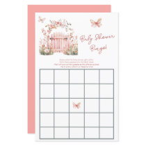 Floral Pink Garden Baby Shower Bingo