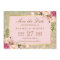 Floral Pink Gold Glitter Wedding Save the Date