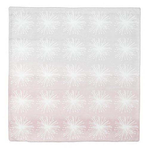 Floral pink grey  duvet cover