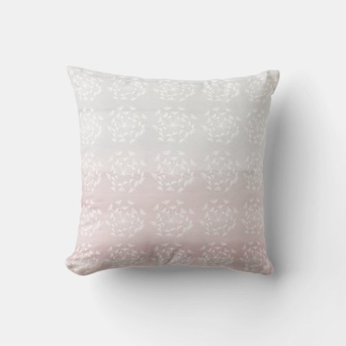 Floral pink grey   duvet cover throw pillow