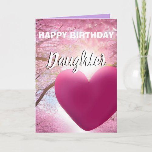 Floral Pink Happy Birthday Daughter