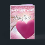Floral Pink Happy Birthday Daughter Card<br><div class="desc">Finding the right words to express your feelings towards your daughter can be challenging. Our Floral Pink Happy Birthday Daughter Card comes with a thoughtful message that conveys your love and admiration towards your daughter. The message inside the card is written in a beautiful font, making it easy to read...</div>