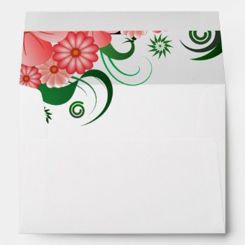 Floral Pink Hibiscus Elegant Custom Envelopes by sunnymars at Zazzle