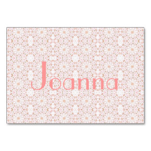 Floral pink Horizontal 3.5" x 5" Tablecard, Basic Table Number