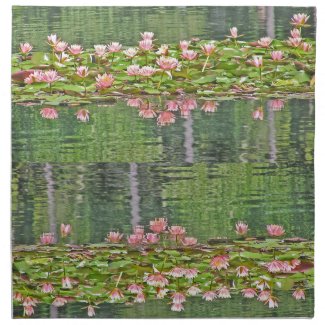  FLORAL/ PINK LOTUS BLOSSOM S & REFLECTIONS