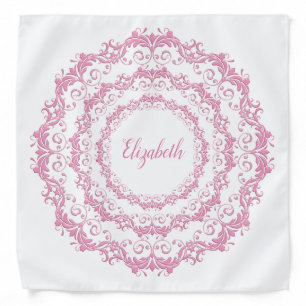Floral pink mandala bandana
