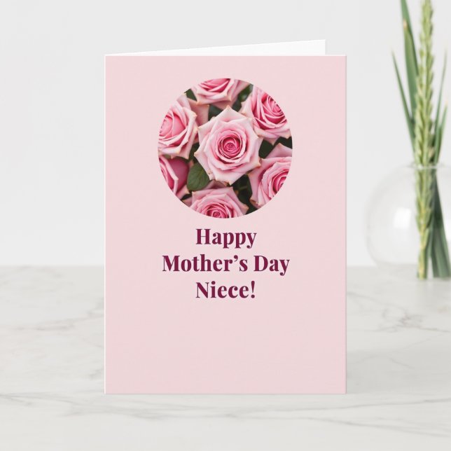Floral Pink Mothers Day Card (Front)