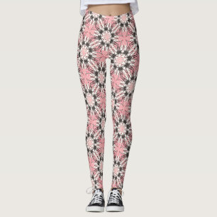 Floral pink pattern leggings