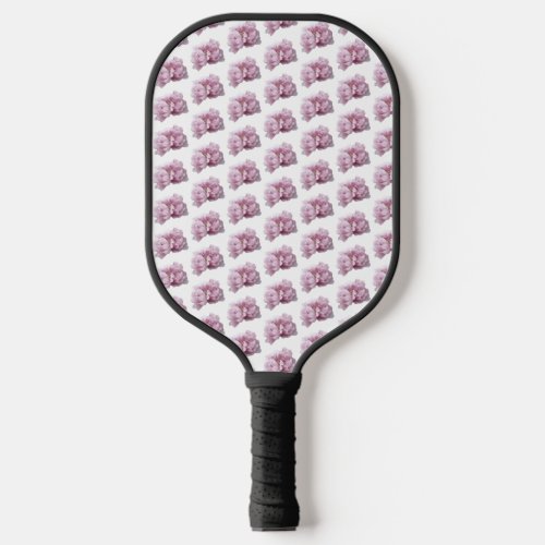Floral Pink Peony Pickleball Paddle