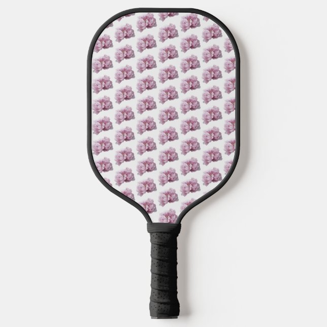 Floral Pink Peony Pickleball Paddle (Front)