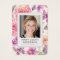 Floral Pink Photo Funeral Memorial Poem Card