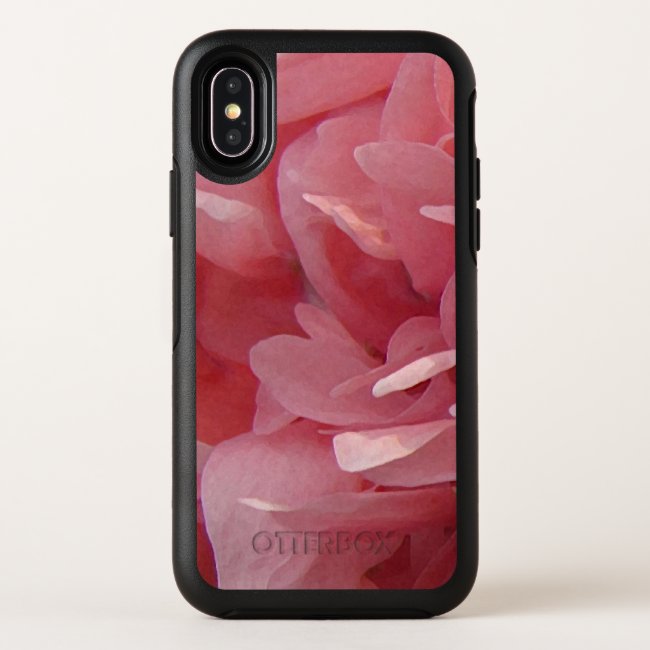 Floral Pink Poppy Flowers OtterBox iPhone X Case