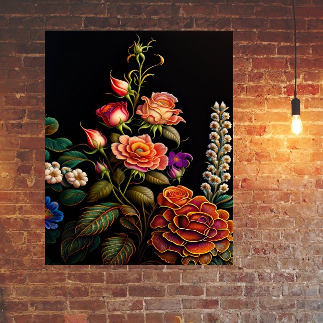 Floral Pink Rose Bouquet Artwork Poster (Creator Uploaded)