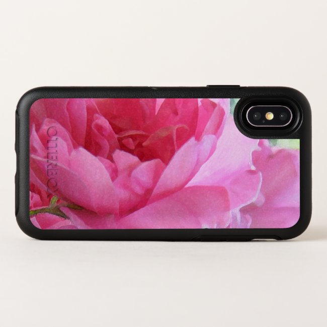 Floral Pink Rose Flower OtterBox iPhone X Case