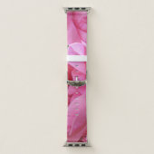Floral Pink Rose Garden Flower Abstract Pattern Apple Watch Band (Band)